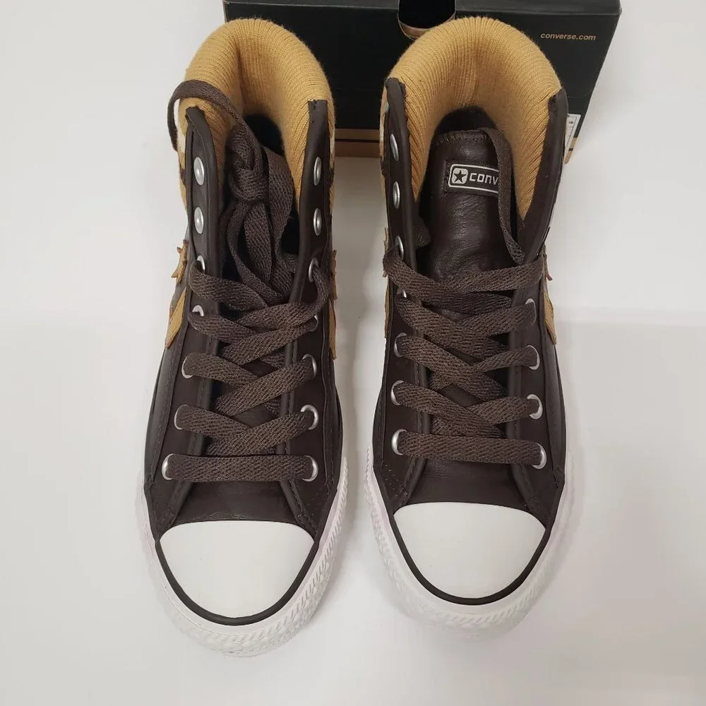 Converse Star Player Cuff Rib Mid Sneakers in‎ Choco - Size M/4.5 W/6.5